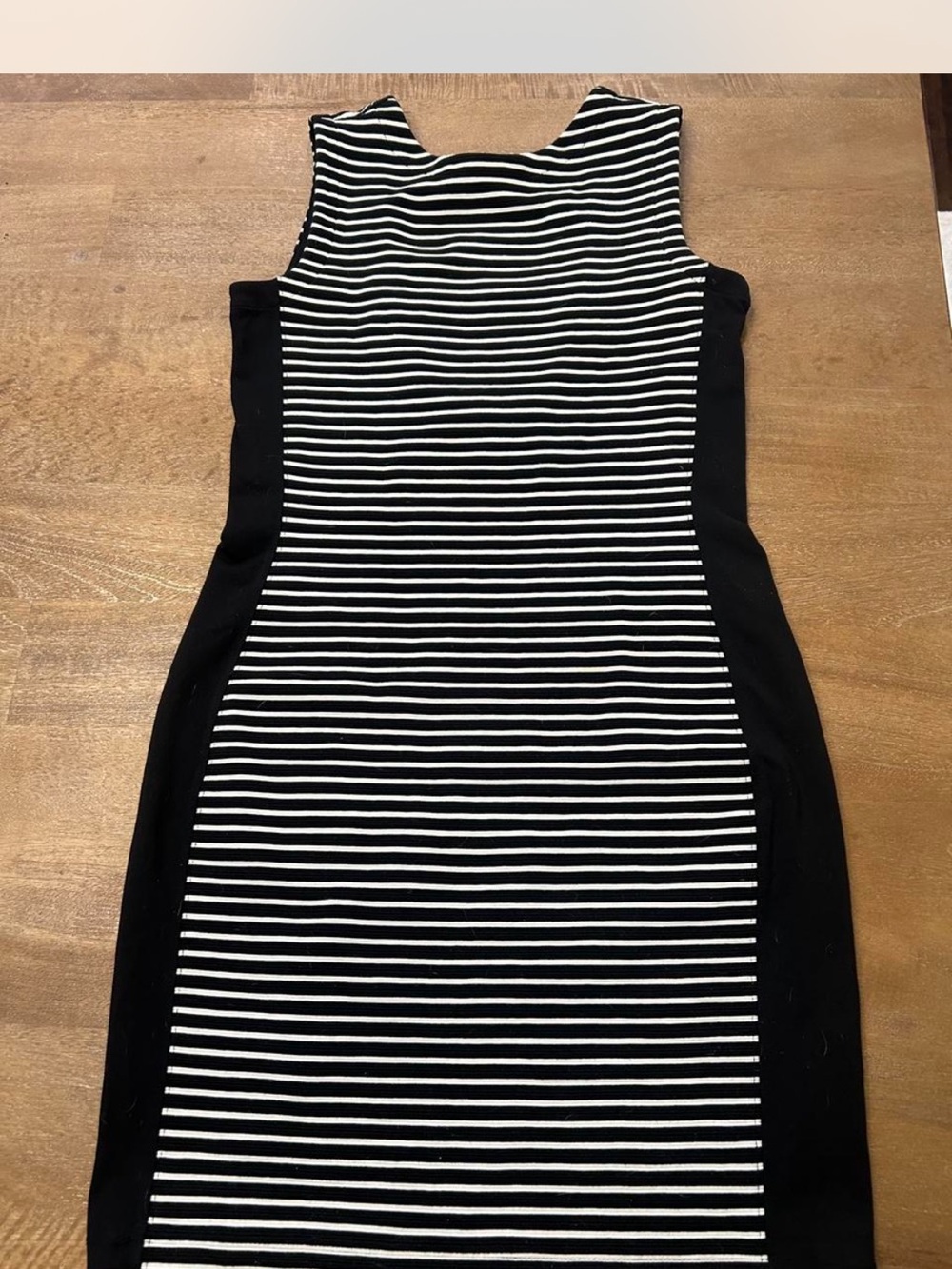 Athleta Black and White Striped Sheath Dress